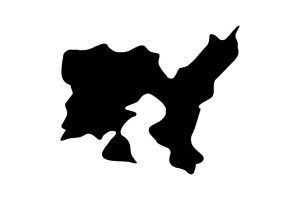 Αυτοκόλλητος Χάρτης Λήμνος Μαύρος 8.5x7cm 1Τμχ