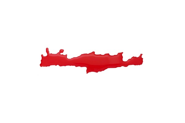 Αυτοκόλλητος Χάρτης Κρήτη Σμάλτο Κόκκινος 15x3cm 1Τμχ