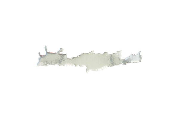 Αυτοκόλλητος Χάρτης Κρήτη Σμάλτο Ασημί 15x3cm 1Τμχ