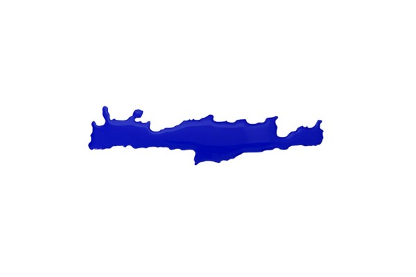 Αυτοκόλλητος Χάρτης Κρήτη Σμάλτο Μπλε 10x5cm 1Τμχ