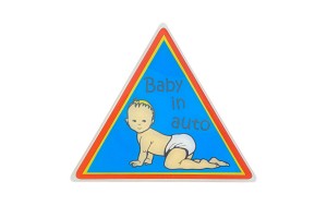 Αυτοκόλλητο "Μωρό Στο Αυτοκίνητο" Σμάλτο Μπλε 16.5x16.5cm 1Τμχ