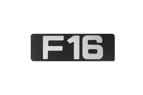 Αυτοκόλλητο Σήμα "F16" Σμάλτο 20.5x7.5cm 1Τμχ