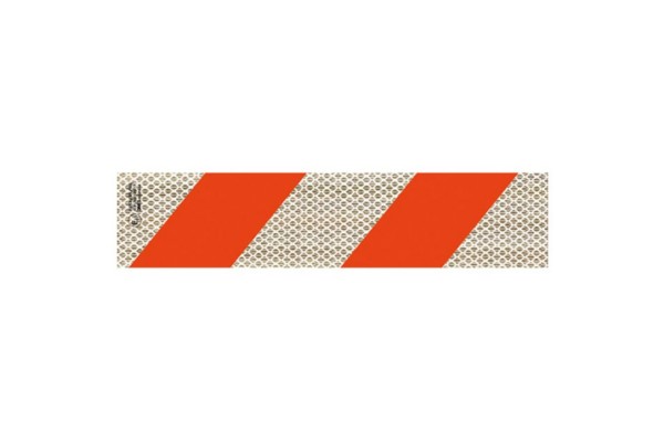 Πινακίδα Αυτοκόλλητη 3M Ζέβρα Άσπρη - Πορτοκαλί 50x20cm 1Τμχ