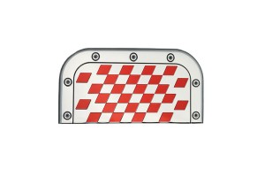 Προστατευτικό Αυτοκόλλητο Αλουμινίου Για Την Εξάτμιση Ασημί-Κόκκινο 18x9cm