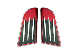 Αυτοκόλλητο Αλουμινίου Εισαγωγής Αέρα Κόκκινο-Ασημί 16x8.5cm