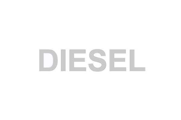 Αυτοκόλλητο Σήμα "Diesel" Ασημί 7x1.5cm 1Τμχ