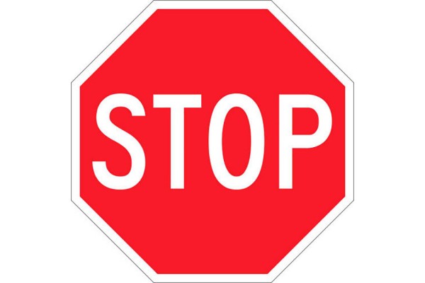 Αυτοκόλλητο Σήμα "Stop" 11x11cm 1Τμχ