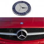 Αυτοκόλλητο Σήμα Καπό Για Mercedes-Benz Μπλε 57mm 1 Τεμάχιο