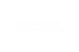 Αυτοκόλλητο Σήμα "Diesel" Λευκό 7x1.5cm 1Τμχ
