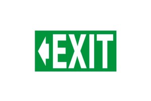 Αυτοκόλλητο Σήμα "EXIT" Αριστερά 16x10cm 1Τμχ
