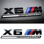 Σήμα Bmw X6 ///M Competition Αυτοκόλλητο 3D 17x4cm Μαύρο Πλαστικό 1 Τεμάχιο Oem