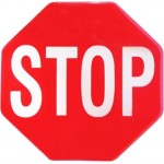 Αυτοκόλλητο Σήμα "Stop" Σμάλτο 9x8.8cm 1Τμχ