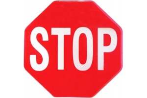 Αυτοκόλλητο Σήμα "Stop" Σμάλτο 9x8.8cm 1Τμχ
