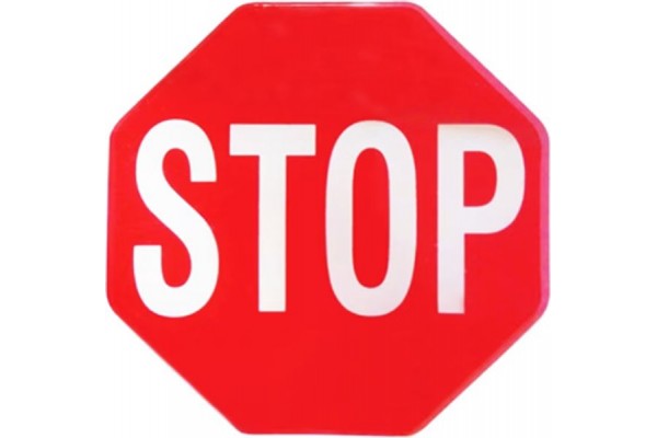 Αυτοκόλλητο Σήμα "Stop" Σμάλτο 9x8.8cm 1Τμχ