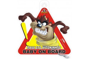 Σήμα "Μωρό Στο Αυτοκίνητο" Taz Με Βεντούζα 5443-2 1Τμχ