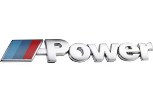Αυτοκόλλητο Σήμα Χρωμίου 3D "Power" 14x2.3cm 1Τμχ