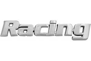 Αυτοκόλλητο Σήμα Χρωμίου 3D "Racing" 10.2x2cm 1Τμχ