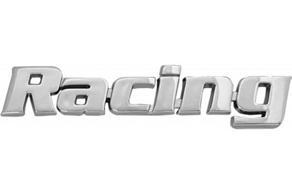 Αυτοκόλλητο Σήμα Χρωμίου 3D "Racing" 10.2x2cm 1Τμχ Αυτοκόλλητο Σήμα Χρωμίου 3D "Racing" 10.2x2cm 1Τμχ
