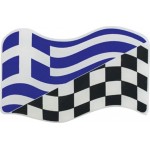Αυτοκόλλητη Ελληνική - Αγωνιστική Σημαία Κυματιστή Σμάλτο 7.6x5cm 1Τμχ Αυτοκόλλητη Ελληνική - Αγωνιστική Σημαία Κυματιστή Σμάλτο 7.6x5cm 1Τμχ