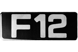 Αυτοκόλλητο Σήμα "F12" Σμάλτο 20.5x7.5cm 1Τμχ