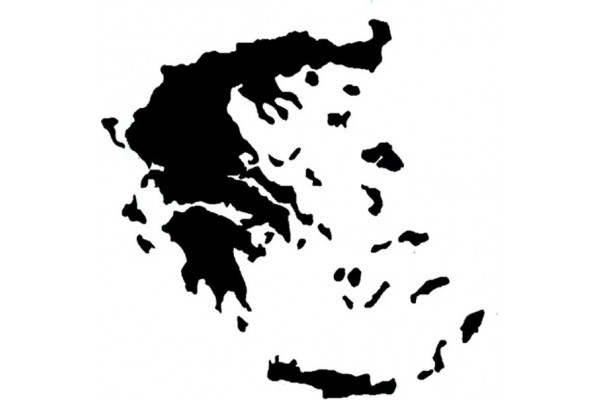 Αυτοκόλλητος Χάρτης Ελλάδα Μαύρος 11x9cm 1Τμχ Αυτοκόλλητος Χάρτης Ελλάδα Μαύρος 11x9cm 1Τμχ
