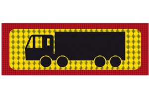 Πινακίδα Λαμαρίνα Φορτηγό Τετραξονικό 48x20cm 1 Τμχ