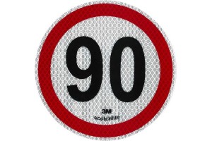 Αυτοκόλλητο Σήμα Όριο Ταχύτητας 3Μ "90" 15cm 1Τμχ