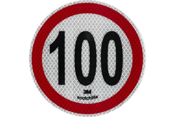 Αυτοκόλλητο Σήμα Όριο Ταχύτητας 3Μ "100" 15cm 1Τμχ Αυτοκόλλητο Σήμα Όριο Ταχύτητας 3Μ "100" 15cm 1Τμχ