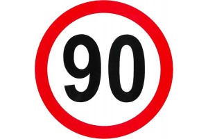 Αυτοκόλλητο Σήμα Όριο Ταχύτητας "90" 15cm 1Τμχ