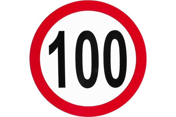 Αυτοκόλλητο Σήμα Όριο Ταχύτητας "100" 15cm 1Τμχ Αυτοκόλλητο Σήμα Όριο Ταχύτητας "100" 15cm 1Τμχ
