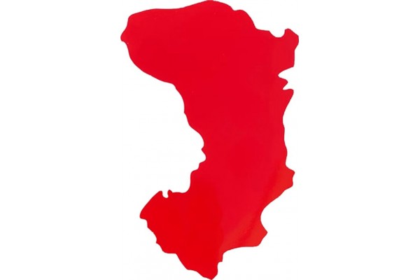 Αυτοκόλλητος Χάρτης Χίος Κόκκινος 7.5x5cm 1Τμχ Αυτοκόλλητος Χάρτης Χίος Κόκκινος 7.5x5cm 1Τμχ
