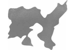 Αυτοκόλλητος Χάρτης Λήμνος Ασημί 8.5x7cm 1Τμχ