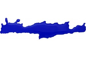 Αυτοκόλλητος Χάρτης Κρήτη Σμάλτο Μπλε 20x4.5cm 1Τμχ