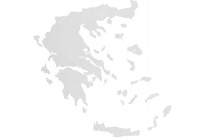 Αυτοκόλλητος Χάρτης Ελλάδα Λευκός 11x9cm 1Τμχ