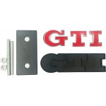 Σήμα "GTI" Αυτοκόλλητο Και Βιδωτό Κόκκινο - Ασημί 8x2.2cm 1 Τεμάχιο Σήμα "GTI" Αυτοκόλλητο Και Βιδωτό Κόκκινο - Ασημί 8x2.2cm 1 Τεμάχιο