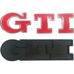 Σήμα "GTI" Αυτοκόλλητο Και Βιδωτό Κόκκινο - Ασημί 8x2.2cm 1 Τεμάχιο Σήμα "GTI" Αυτοκόλλητο Και Βιδωτό Κόκκινο - Ασημί 8x2.2cm 1 Τεμάχιο