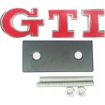 Σήμα "GTI" Αυτοκόλλητο Και Βιδωτό Κόκκινο - Ασημί 8x2.2cm 1 Τεμάχιο Σήμα "GTI" Αυτοκόλλητο Και Βιδωτό Κόκκινο - Ασημί 8x2.2cm 1 Τεμάχιο