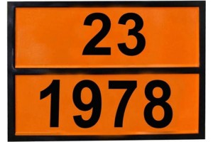 Πινακίδα Φορτηγού Καυσίμoυ 23/1978 Ανάγλυφη Π.ΑΝ.302 40x30cm 1 Τεμάχιο