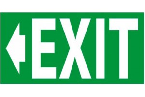 Αυτοκόλλητο Σήμα "EXIT" Αριστερά 16x10cm 1Τμχ