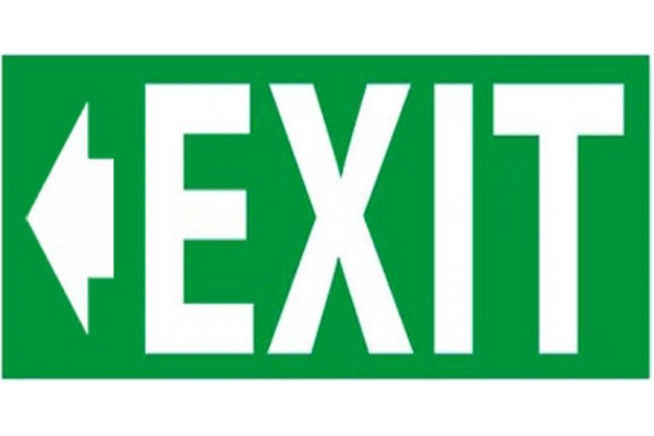 Αυτοκόλλητο Σήμα "EXIT" Αριστερά 16x10cm 1Τμχ Αυτοκόλλητο Σήμα "EXIT" Αριστερά 16x10cm 1Τμχ