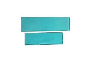 Καλύμματα Πλαστικά Για Πλαίσια Πινακίδας Παλαιού Τύπου Γαλάζια 42x12.5cm Και 33x10.5cm 2Τμχ