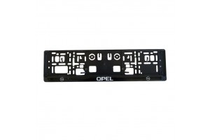 Πλαίσιο Πινακίδας Ευρωπαϊκό "Εύκαμπτο"Πλαστικό Μαύρο Opel 1 Τεμάχιο
