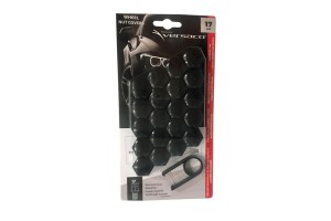 Καπάκια Για Μπουλόνια Μαύρα 17mm Σετ 20 Τεμάχια