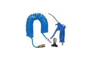 Πιστόλι Αέρος Με Λάστιχο Σπιράλ 5m & T Ταχυσύνδεσμο 10Atm 1/4" Amio 02158 1 Τεμάχιο