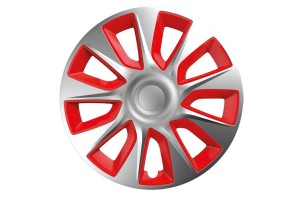 Τάσια Τροχών Αυτοκινήτου 15" Stratos 101461 Ασημί & Κόκκινο Cbx 4 Τεμάχια