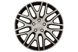 Τάσια Τροχών Αυτοκινήτου 15" Dakar 108507 Ασημί-Mαύρο Με Μπουλόνια Χρωμίου Nc Cbx 4 Τεμάχια