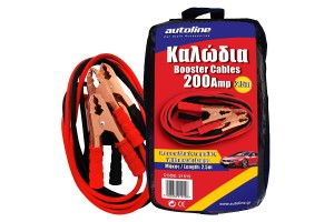Autoline Καλώδια Εκκίνησης Μπαταρίας Αυτοκινήτου 200A 2.5m