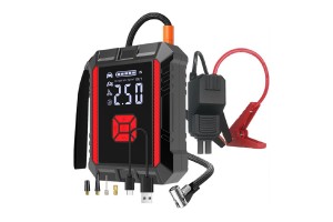 Φορητός Εκκινητής Αυτοκινήτου 12V &amp; Τρόμπα X6 &amp; Power Bank 14.800mAh Με Φακό Και Usb