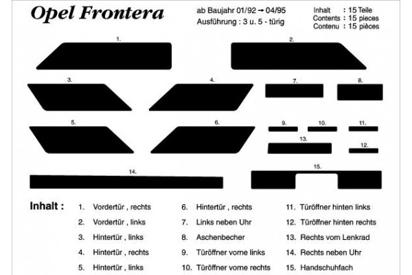 Επενδυση O. Frontera 2/92-9/96 15T με Εμφάνιση Carbon