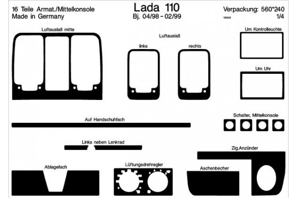 Επενδυση Lada 110 1998-> 16T με Εμφάνιση Ξύλου